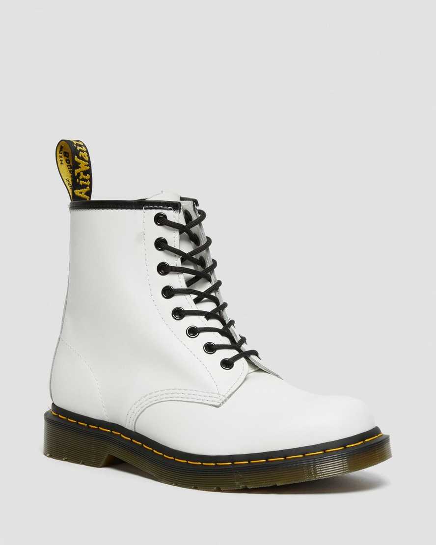 Dr. Martens 1460 Smooth Nahka Miesten Nauhalliset Nilkkurit - Valkoinen Nilkkurit [840-YJNFLU]